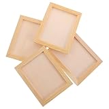 jojofuny 4 Stück DIY Holz Bilderrahmen zum Bemalen und Basteln Naturbelassen Sicheres Material...