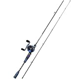 Sougayilang MX-2 Wurfangelrute und Baitcastrolle Combo, 1,8m/2,1m Baitcaster Combo -...