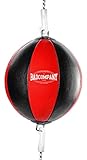 Bad Company Doppelendball aus Kunstleder inkl. elastischen Spanngurten I 25 cm Durchmesser I Boxball...