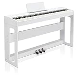 LEADZM 88 Tasten Digital Piano, Voll Gewichtete Tastatur, E-Piano mit MIDI-USB, Audio Bluetooth und...