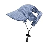 Hunde Baseballmütze, Verstellbar Sommer Sonnenschutz Hut Sonnenhüte mit Ohrlöchern, Haustier...