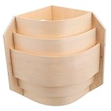 VALICLUD Sauna Lampenschirm aus Dünnem Holz Hitze und Feuchtigkeitsbeständig Filigraner Eck...