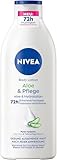 NIVEA Body Lotion Aloe & Pflege, Körpercreme mit Tiefenpflege Serum für 72h Feuchtigkeit,...