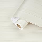 Skyblur Tapete Weiß Selbstklebende Tapete Holzoptik Beige Klebefolie Holzoptik Weiß 40x200cm...
