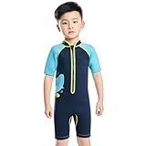 SXSHUN Kinder Mädchen Jungen Neoprenanzug 2.5mm Neopren Shorty UV-Schutz Badeanzug Einteiliger...