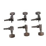 AOWINHIT Stimmwirbel für Gitarrensaiten, 6 Stück, 3R, 3L, Bronze, Geschlossene Mechaniken für...