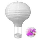 YIWONFU 1 Stück Hängende Papierlaternen Ø30cm, Weiß Flammhemmend/Zusammenklappbar...