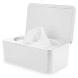Feuchttücher Box, Feuchtes Toilettenpapier Box mit Deckel, Nachfüllbare Feuchttücherbox für...