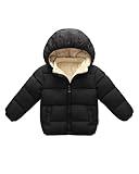 JiAmy Baby Winterjacke Jungen Mädchen Gefüttert Warm Abnehmbarer Kapuzen Steppjacke Kleinkinder...
