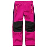 yeyity Kinder Softshellhose Skihose Gefüttert Cargohose Wasserdicht Thermohose Jungen Mädchen...