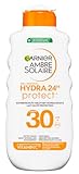 Garnier Ambre Solaire Hydra Protect+ Sonnenschutz-Milch 24h LSF 30, Schutz vor UVA und UVB, mit...