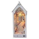 Miniatur Bücherregal-Lücke Bausatz - Haus Modell Bausatz,Dekoratives Mini Haus Buch Nook Mit LED...