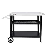 Royal Gourmet PC3404S Rollbarer Esstisch mit Müllbeutelhalter, für den Außenbereich, Garten,...