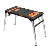 7 in 1 Klappbare Werkbank | Mobile Arbeitstisch bis 250KG Höhenverstellbar | Faltbar Werktisch mit...