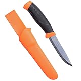 Morakniv Messer - Companion - rostfreier Sandvik Stahl 12C27 - zweifarbiger Griff - neonfarbene...