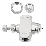 Luftzerstäubungsdüse 1/4 BSPT Sprühspitze mit verstellbarer Nadel für Niederdruck-Siphon, 30°...