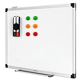 Amazon Basics Magnetisches Whiteboard mit Stiftablage und Aluminiumleisten, trocken abwischbar, 60...