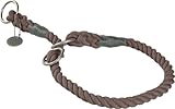 Naturally Good Tau-Halsband, Bio-Baumwolle, mit integriertem Zugstopp, für Hunde, Größe S, Braun