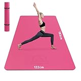 HAPBEAR Yogamatte XXL- Extra Groß Breit Yoga Matte, TPE Sportmatte Fitnessmatte rutschfest 183cm...