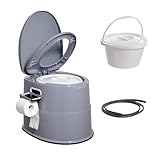 VEVOR 5 L Campingtoilette mit Toilettenpapier- und Handyhalter, Tragbare Campingtoilette 500 x 467 x...