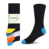 WeciBor Bambus-Socken Atmungsaktiv gegen Schweißfüße Super Weich Unisex Socken 6 Paar, Größe...