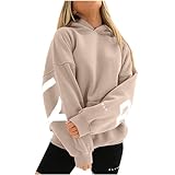 KEXIMIXUE Blackprint Hoodie for Damen Oversize Pullover Mit Kapuze Sport Gym Athletic Sweatshirt...