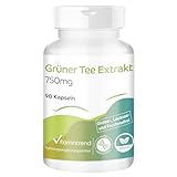 Grüner Tee Extrakt 750mg - 1500mg pro Tagesdosis davon 225mg EGCG - 90 Kapseln- hochdosiert -...