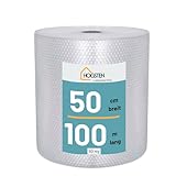 HOGSTEN Luftpolsterfolie Rolle 50cm x 100m - Noppenfolie für Versand, Verpackung und Umzug -100%...