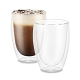 Bodum PAVINA Doppelwandige Gläser 2 Stück – 350ml Latte Tassen – Spülmaschinenfest –...