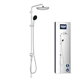 GROHE Vitalio 250, Duschset ohne Armatur, wassersparend, 8l pro Min (Regendusche für vorhandene...