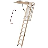 Bodentreppe | wärmegedämmt | U-Wert 1,16 | 130 x 70 cm | 3-teiliges Leiternteil | Lichte Raumhöhe...