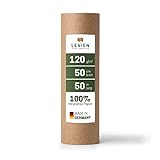 Levien Packpapier Rolle, 120g/m², braun, 50cmx50m, 100 Prozent recyceltes Kraftpapier, nachhaltig....
