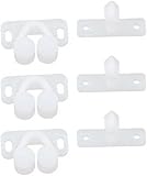 3 Stück Weiß Kugelschnäpper für Türen, Schränke, Federrückplatten, Rollriegel, Kunststoff,...