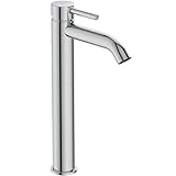 Ideal Standard BC269AA Ceraline Waschtischarmatur mit Ablauf, Verlängerter Sockel, Bad-Wasserhahn...