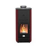 STUFE A PELLET ITALIA New York 20 Kw WiFi | Hydro-Pelletöfen für Heizung und Warmwasser Effizienz...