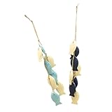 Sosoport 2 Stück Teiliges Holz Wanddekor mit Maritimem Fisch Langlebige Hölzerne Wandkunst...