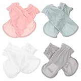 Abaodam 4 Paare Uv-Schutz Handschuhe Damen Fingerlos Sonnenblockier Handschuhe für Fahren Radfahren...