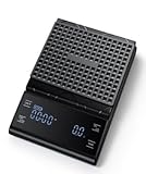 ALEENFOON Digitale Kaffeewaage mit Timer 0,1g/5kg Hochpräzise Küchenwaage mit LED-Anzeige Tara...