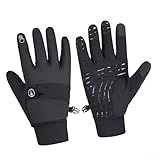 Feeshoppher Winter-Fahrradhandschuhe mit Touchscreen-Fingern für Herren und Damen, winddicht,...