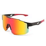 FEISEDY Sport Sonnenbrille Herren Damen Fahrradbrille Radbrille Verspiegelt Sportbrille für MTB...