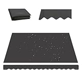 Markisenstoff für den Außenbereich, 250 x 150 cm und 300 x 250 cm, grau, Polyester, Baldachin für...