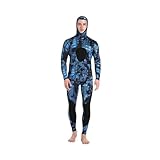 LXHZSY Neoprenanzug Neoprenanzüge Herren 1,5/3MM Neopren Kapuze Warm Neoprenanzug Split Jagd Fisch...
