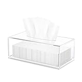 HIIMIEI Kosmetiktücherbox, 25.0×13.0×9.0 cm Acryl Tücherbox | Tissue Box mit Magnetabdeckung...