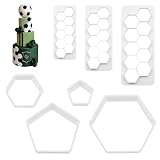 CONNECTION Ausstechformen Set 7 Stück Plastik Ausstechformen Fussball Fondant Ausstecher 7 Größen...