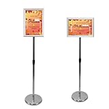 QIANMEI Schilderständer, Verstellbarer Plakathalter, A1, A2, A3, Display, Klapprahmen, Verkauf,...