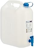 hünersdorff 817700 Wasserkanister ECO mit festmontiertem Ablasshahn / Wasserauslauf, 22 L (mit...