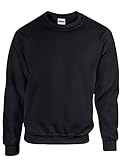 Gildan Sweatshirt, schwerer Stoff, angesetzte Ärmel Gr. M, Schwarz