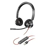 Plantronics – Blackwire 3320 USB-A (Poly) – kabelgebundenes Zwei-Ohr Headset (Stereo) mit...