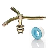 YMQQ Arm Automatic Rotary Sprayer-with Water Sealant Tape, Automatic Rotary Whirling Sprinkler,360...