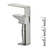 Relaxdays 4er Set Tischklammern, verstellbare Tischdeckenklammern für dicke Tische, Edelstahl, bis...